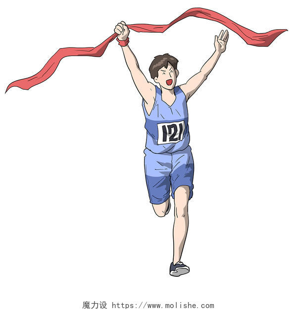 全运会十四运第十四届全国运动会东京奥运会运动手绘卡通运动季马拉松人物素材
